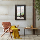 GAOMON Rectangular Decorative Mirror Wood Glass Brown