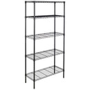 GAOMON 5-Layer Metal Shelf Rack Storage Rack for Kitchen Laundry Bathroom 180*90*35 Black
