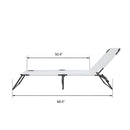 GAOMON Outdoor Folding Three-fold Camping Bed for Courtyard Beach Reclining Lounger Grey