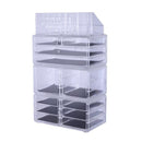 GAOMON 4Pcs/Set Makeup Organizer Plastic Cosmetic Storage Drawers Display Box Transparent