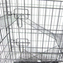 GAOMON Pet Wire Cage Folding Game Fence Portability Cat Nest with Climbing Ladder Silver