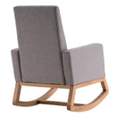 GAOMON Rocking Chair Retro Lounge Chair Relax Chair with Cushion Light Grey