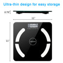 GAOMON Body Fat Scale Bluetooth 180kg Capacity Black