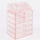 GAOMON 2pcs Makeup Organizer Cosmetic Storage Drawers Pink