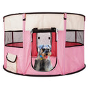 GAOMON 40inch Folding Pet Game Fence Tent Portable Round Dog House Cat Nest Bed Pink