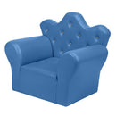 GAOMON Children Sofa 58*38*48cm Solid Wood Composite Board Rectangular Sofa Blue