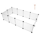 GAOMON 12pcs Portable Pet Playpen Muti-function Translucent Black