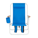 GAOMON Portable Beach Chair with Adjustable Headrest Single Beach Chair Blue