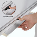 GAOMON 120x60cm Vertical Movable Double-sided Whiteboard with Stand Office Classroom White