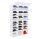 GAOMON 3 Rows 12-tier Portable Shoe Rack Organizer Shoe Cabinet 122 x 32 x 180cm White