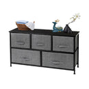 GAOMON 2-layer Dresser 5-Drawer Storage Rack Household Organizer Furniture Dark Grey