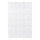 GAOMON 3 Rows 12-tier Portable Shoe Rack Organizer Shoe Cabinet 122 x 32 x 180cm White