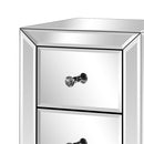 GAOMON Modern Mirrored Night Stands with 3 Drawers Bedside Table End Table