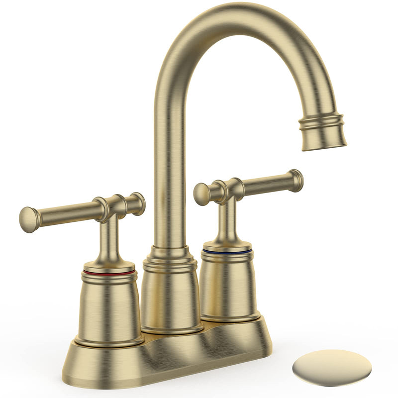 GARVEE Classical Bathroom Faucets for Sink 2 Holes 3 Holes Brushed Gold