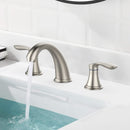 GAOMON Bathroom Sink Faucet Widespread Matte Black Bathroom Faucet 3 Hole Brushed Nickel