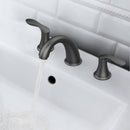 GAOMON Bathroom Sink Faucet Widespread Matte Black Bathroom Faucet 3 Hole Matte Black