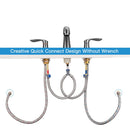 GAOMON Bathroom Sink Faucet Widespread Matte Black Bathroom Faucet 3 Hole Matte Black