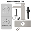 GAOMON Brushed Nickel Bathroom Sink Faucet for 1 or 3 Holes Modern Single Handle Bathroom Faucet