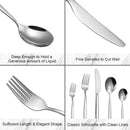 GAOMON 20 Piece Stainless Steel Kitchen Flatware Set - Silver
