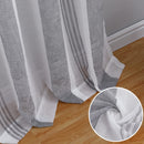 GAOMON 52 inches W Sheer Curtains for Living Room Bedroom Dark Grey 52 inches W x63 inches L
