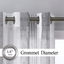GAOMON 52 inches W Sheer Curtains for Living Room Bedroom Dark Grey 52 inches W x63 inches L