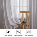 GAOMON 52 inches W Sheer Curtains for Living Room Bedroom Dark Grey 52 inches W x84 inches L