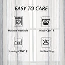 GAOMON 52"W Sheer Curtains for Living Room Bedroom Dark Grey 52"W x54"L