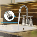 GAOMON 4 inch Classical Bathroom Faucets for Sink 2 Holes 3 Holes Brushed Nickel