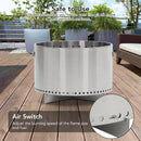 GAOMON 20.5 Inch Smokeless Fire Pit With Air Switch And Handle Wood Burning Portable Stainless Steel Outdoor Firepit
