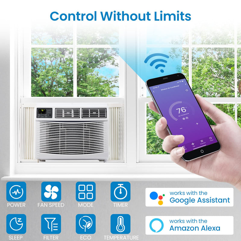 ACEKOOL Air Conditioner 10000 BTU Turbo Fast Cooling AC Unit Remote App Control