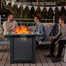 GAOMON 28 Inch Propane Fire Pit Table 50000BTU Rectangle Fire Table With Cover