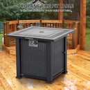 GAOMON 28 Inch Propane Fire Pit Table 50000BTU Rectangle Fire Table With Cover