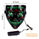 GAOMON Halloween 2pcs LED Mask Scary Mask Green Purple