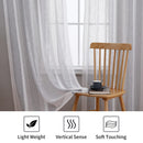 GAOMON 52 inches W Sheer Curtains for Living Room Bedroom Light Gray 52 inches W x63 inches L