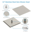 GAOMON Shower System Shower Faucet Set Bathroom 12 Inch Rain Shower Head