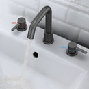 GAOMON Matte Black Widespread Bathroom Faucets for Sink 3 Hole 8 Inch 2 Handle Faucet Matte Black
