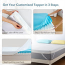 GAOMON 4 Inch Queen Size Memory Foam Mattress Topper Dual Layer Mattress Topper