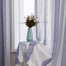 GAOMON 52 inches W Sheer Curtains for Living Room Bedroom Navy Blue 52 inches W x54 inches L