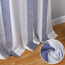 GAOMON 52 inches W Sheer Curtains for Living Room Bedroom Navy Blue 52 inches W x63 inches L