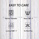 GAOMON 52 inches W Sheer Curtains for Living Room Bedroom Navy Blue 52 inches W x54 inches L