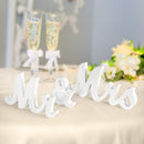 GAOMON Mr and Mrs Wood Sign Exquisite Big Size for Wedding Sweetheart Table Decorations White