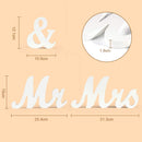 GAOMON Mr and Mrs Wood Sign Exquisite Big Size for Wedding Sweetheart Table Decorations White