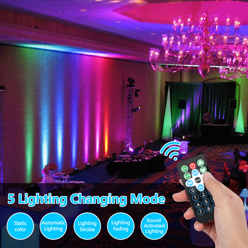 LITAKE Party Lights 2 Packs 36 LED RGB Stage Lights