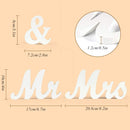 GAOMON Wood Letters Mr Mrs Wedding Props Party Decoration White