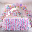 GAOMON 6FT Curly Willow Tulle Ruffle Table Skirt for Wedding Birthday Party