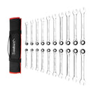 GAOMON 20-Piece SAE Metric Ratcheting Combination Wrench Set Ratchet Wrenches Set