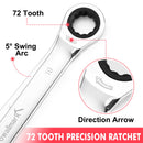 GAOMON 20-Piece SAE Metric Ratcheting Combination Wrench Set Ratchet Wrenches Set