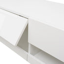 GAOMON Wooden TV Cabinet Floating Space-Saving Wall-Mounted TV Stand with 20 Color Leds