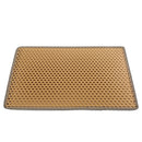 GAOMON Double Layers Cat Litter Mat with Mili Shape Kitty Litter Trapping Mat Training Pee Pads