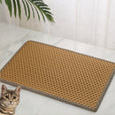 GAOMON Double Layers Cat Litter Mat with Mili Shape Kitty Litter Trapping Mat Training Pee Pads